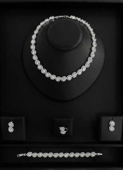 Zircon Set Necklace Wedding Henna Engagement Jewelry Set Models
