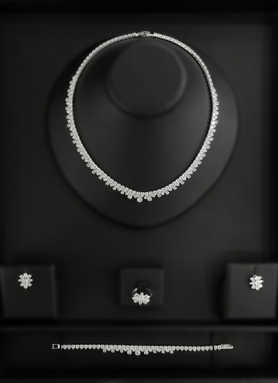Zircon Set Necklace Wedding Henna Engagement Jewelry Set Models