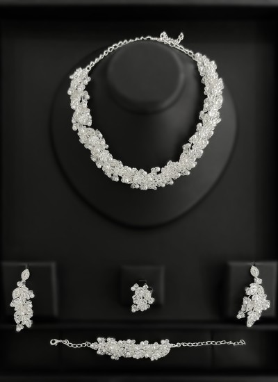 Zircon Set Necklace Wedding Henna Engagement Jewelry Set Models