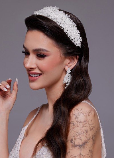 Zircon Stone Hair Accessories Models Wedding Henna Engagement Bride						