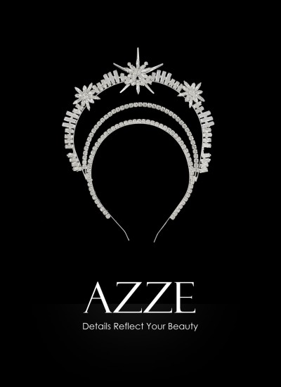 Crystal Stone Crown Hair Accessories Trend Design Wedding Bridal Henna