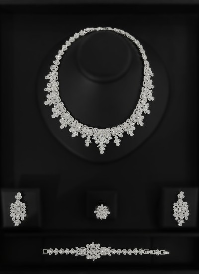 Zircon Set Necklace Wedding Henna Engagement Jewelry Set Models