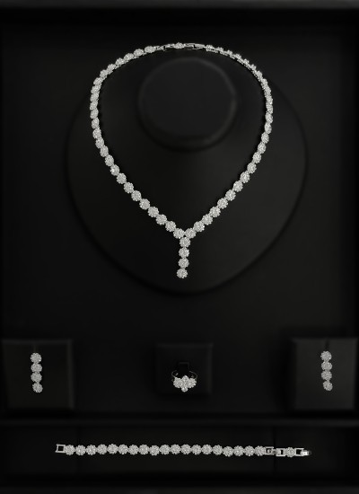 Zircon Set Necklace Wedding Henna Engagement Jewelry Set Models
