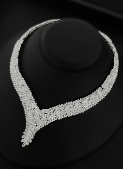 Zircon Set Necklace Wedding Henna Engagement Jewelry Set Models