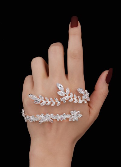Adjustable Zircon Stone Hand Sword Henna Wedding Hand Accessories