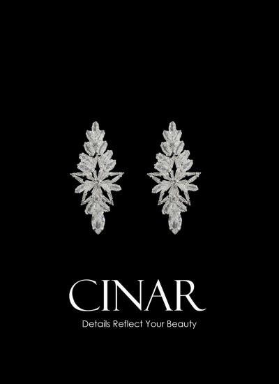 Zircon Stone Earrings Engagement Wedding Design Henna Stylish Earring Models