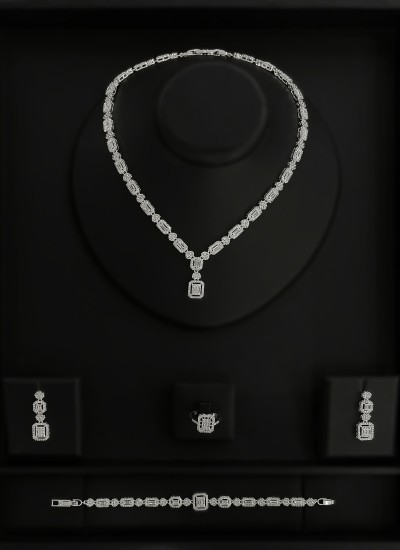 Zircon Set Necklace Wedding Henna Engagement Jewelry Set Models