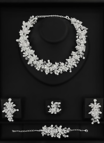 Zircon Set Necklace Wedding Henna Engagement Jewelry Set Models
