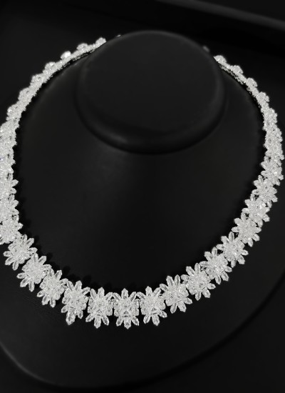 Zircon Set Necklace Wedding Henna Engagement Jewelry Set Models