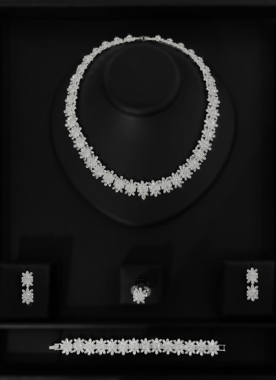 Zircon Set Necklace Wedding Henna Engagement Jewelry Set Models