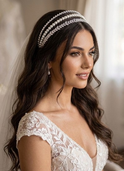 Zircon Stone Hair Accessories Models Design Wedding Henna Engagement Bride						