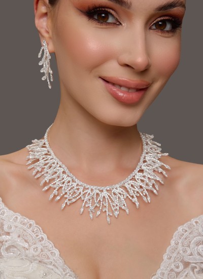 Zircon Set Necklace Wedding Henna Engagement Jewelry Set Models
