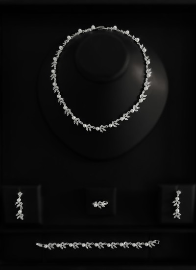 Zircon Set Necklace Wedding Henna Engagement Jewelry Set Models