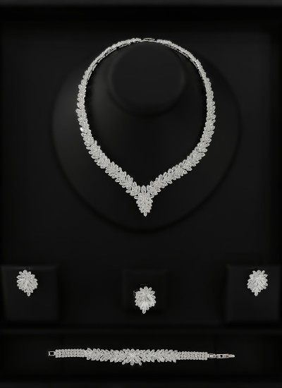 Zircon Set Necklace Wedding Henna Engagement Jewelry Set Models