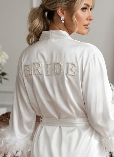 bridal robe, after-party robe, satin robe