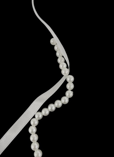 Pearl Promise Engagement Ribbon promise cutting beaded promise ribbon scissors