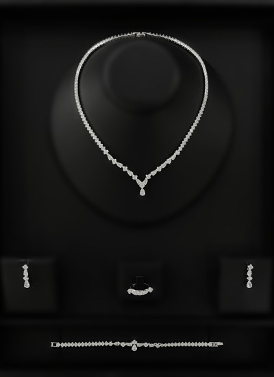 Zircon Set Necklace Wedding Henna Engagement Jewelry Set Models