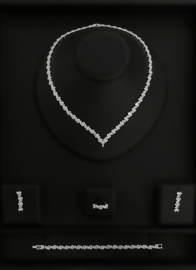Zircon Set Necklace Wedding Henna Engagement Jewelry Set Models Zircon Set Necklace Wedding Henna Engagement Jewelry Set Models