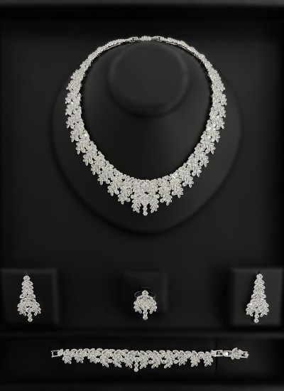 Zircon Set Necklace Wedding Henna Engagement Jewelry Set Models