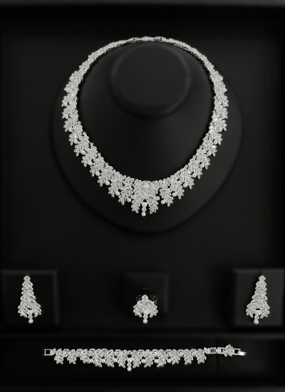 Zircon Set Necklace Wedding Henna Engagement Jewelry Set Models