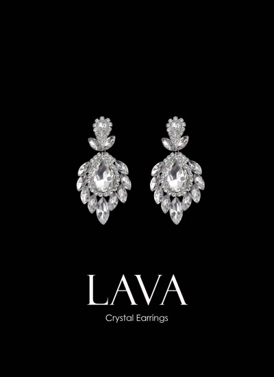 Crystal Stone Earrings Engagement Wedding Design Henna Stylish Earring Models