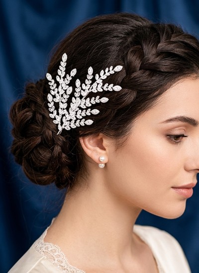 Zircon Stone Hair Accessories Models Wedding Engagement hair comb