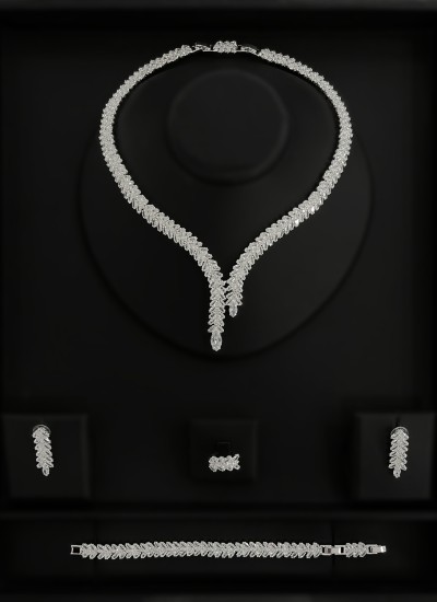 Zircon Set Necklace Wedding Henna Engagement Jewelry Set Models