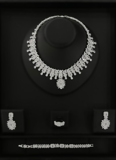 Zircon Set Necklace Wedding Henna Engagement Jewelry Set Models