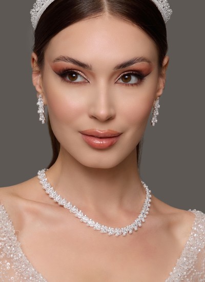 Zircon Set Necklace Wedding Henna Engagement Jewelry Set Models