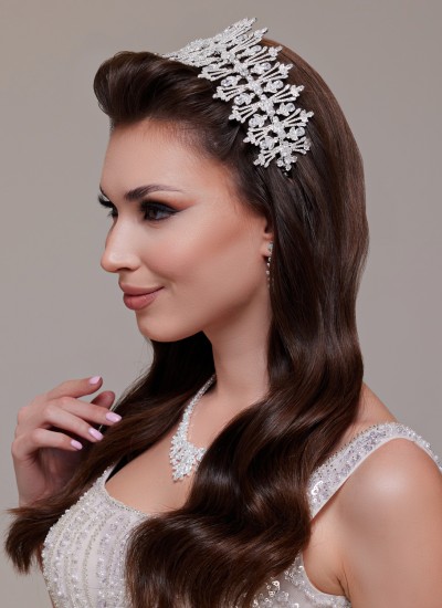 Zircon Stone Hair Accessories Models Wedding Henna Engagement Bride						