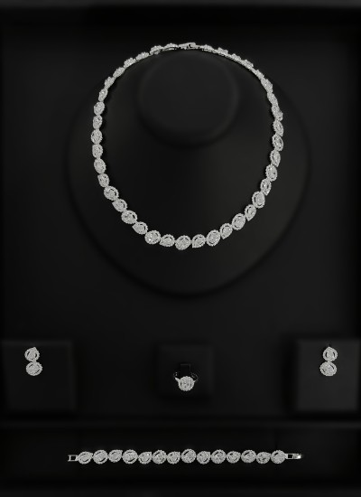 Zircon Set Necklace Wedding Henna Engagement Jewelry Set Models