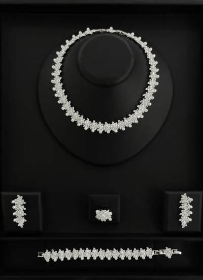 Zircon Set Necklace Wedding Henna Engagement Jewelry Set Models