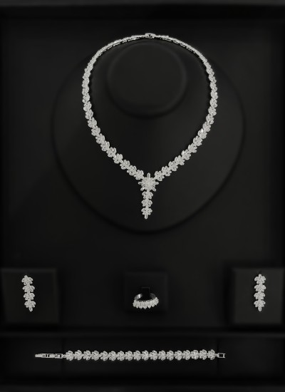 Zircon Set Necklace Wedding Henna Engagement Jewelry Set Models