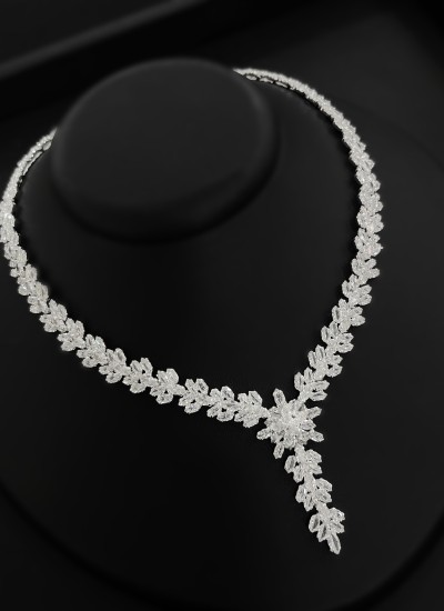 Zircon Set Necklace Wedding Henna Engagement Jewelry Set Models