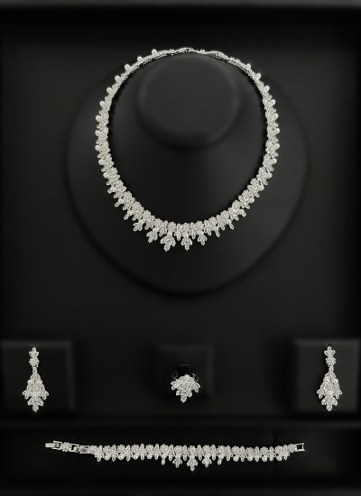 Zircon Set Necklace Wedding Henna Engagement Jewelry Set Models