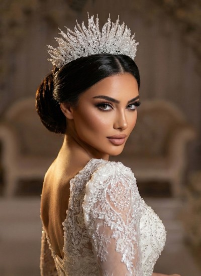 Bridal Crown Models Design Wedding Engagement Henna