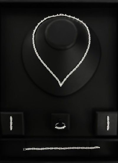 Zircon Set Necklace Wedding Henna Engagement Jewelry Set Models