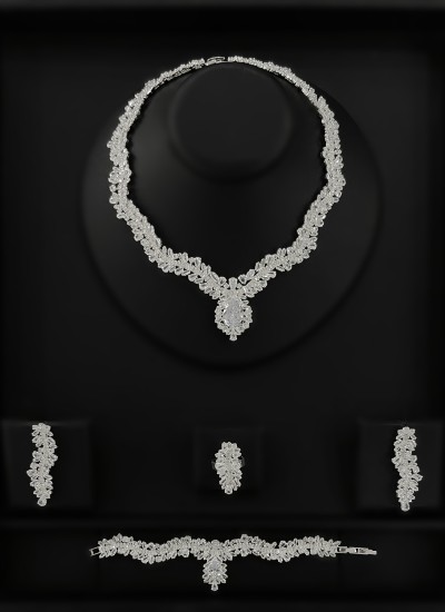 Zircon Set Necklace Wedding Henna Engagement Jewelry Set Models