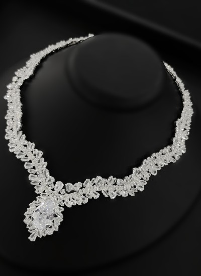 Zircon Set Necklace Wedding Henna Engagement Jewelry Set Models