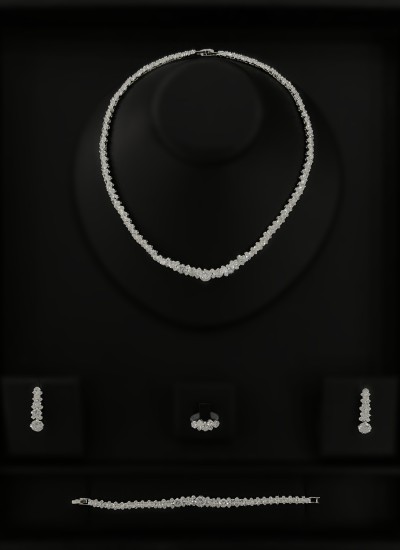 Zircon Set Necklace Wedding Henna Engagement Jewelry Set Models