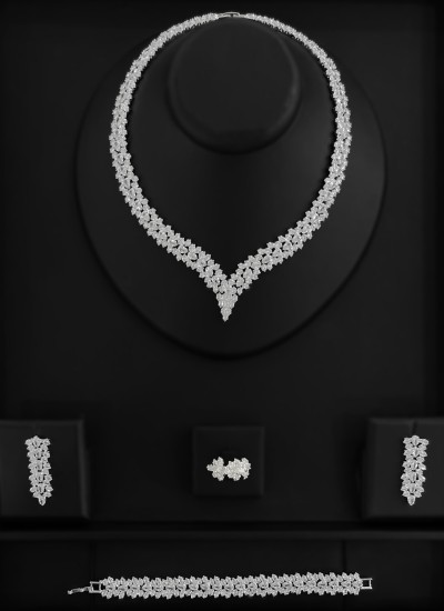 Zircon Set Necklace Wedding Henna Engagement Jewelry Set Models