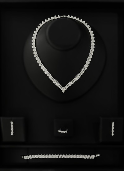 Zircon Set Necklace Wedding Henna Engagement Jewelry Set Models