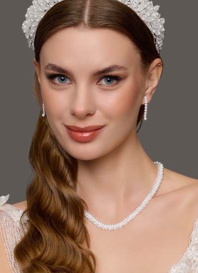 Zircon Set Necklace Wedding Henna Engagement Jewelry Set Models