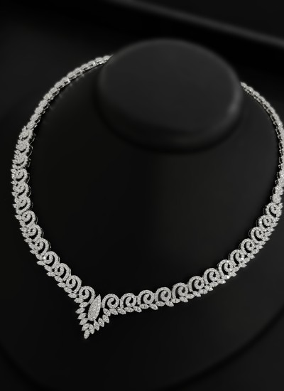 Zircon Set Necklace Wedding Henna Engagement Jewelry Set Models