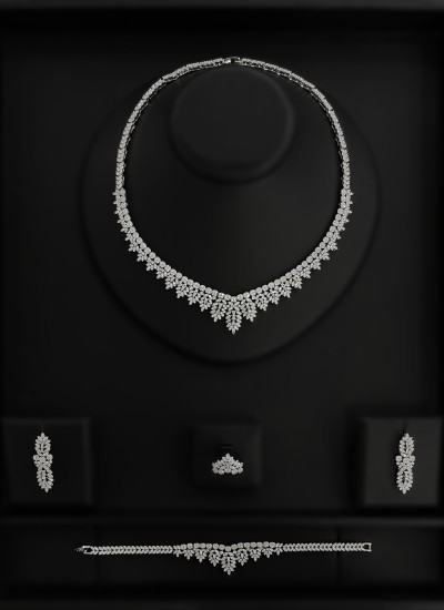 Zircon Set Necklace Wedding Henna Engagement Jewelry Set Models