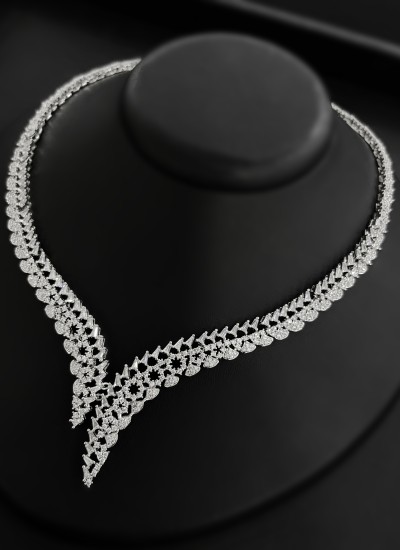 Zircon Set Necklace Wedding Henna Engagement Jewelry Set Models