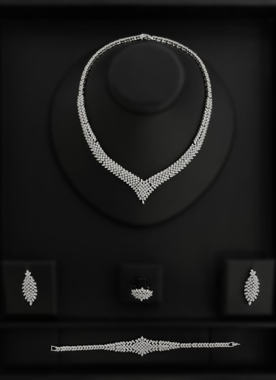 Zircon Set Necklace Wedding Henna Engagement Jewelry Set Models