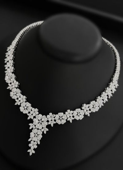 Zircon Set Necklace Wedding Henna Engagement Jewelry Set Models