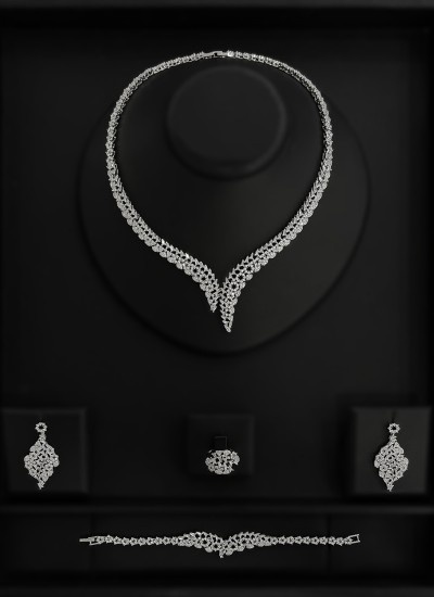 Zircon Set Necklace Wedding Henna Engagement Jewelry Set Models