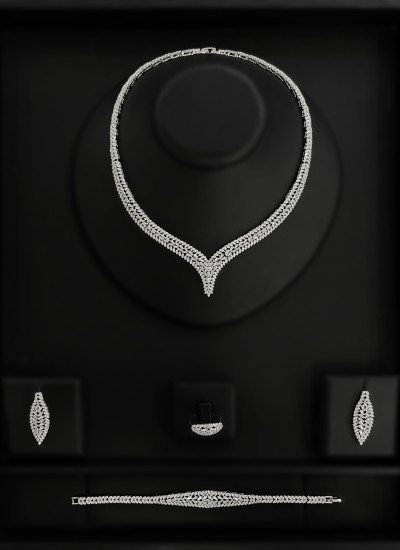 Zircon Set Necklace Wedding Henna Engagement Jewelry Set Models